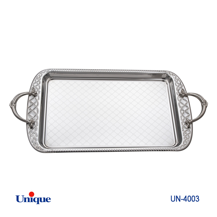 سینی استیل یک میل بدون پایه بزرگ