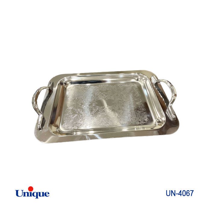 سینی براق استیل بدون پایه کوچک