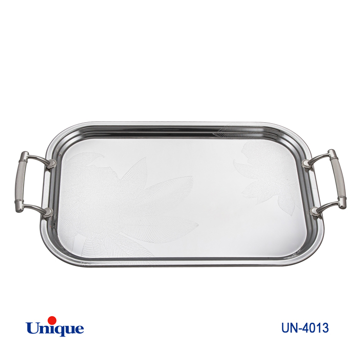 سینی استیل یک میل بدون پایه بزرگ