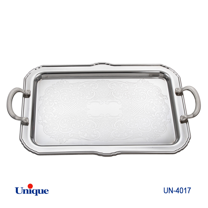 سینی استیل یک میل بدون پایه بزرگ