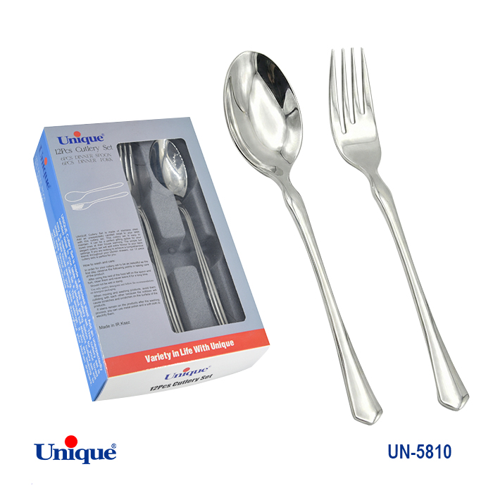 قاشق و چنگال تک استیل