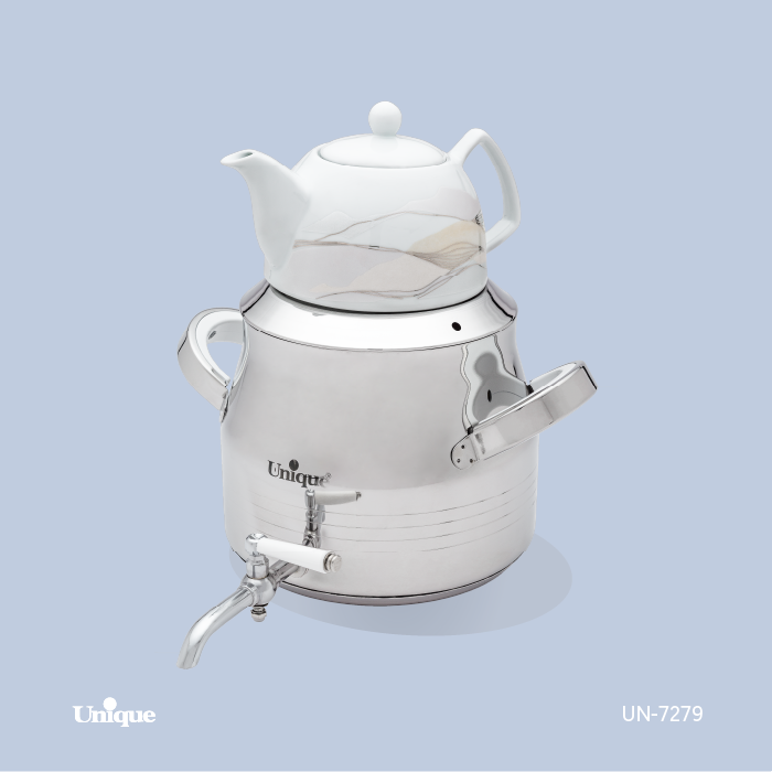 کتری و قوری شیردار استیل 5L
