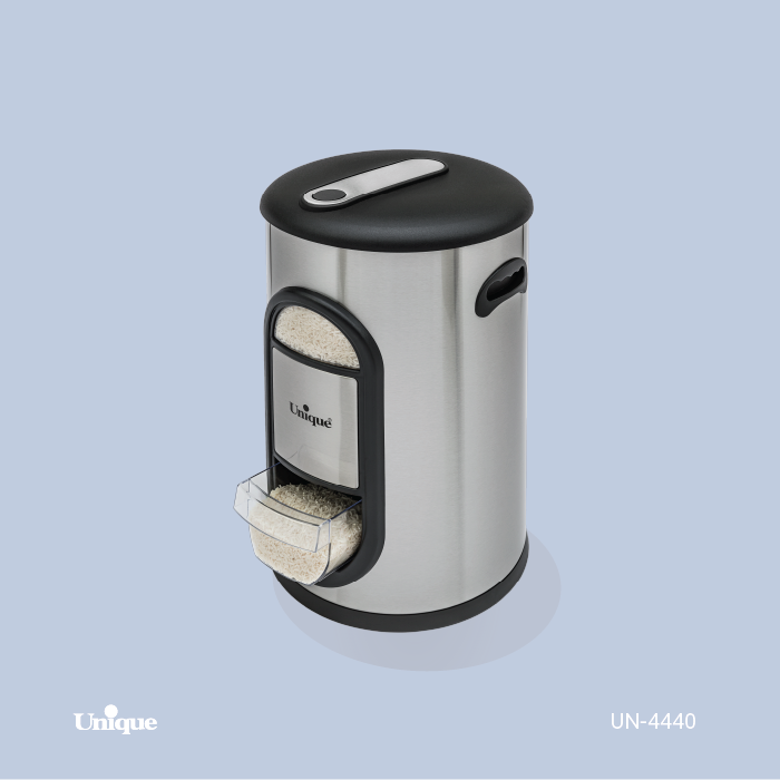 سطل برنج 10 کیلویی پیمانه دار استیل